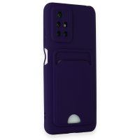 Newface Xiaomi Redmi Note 11 4G Kılıf Kelvin Kartvizitli Silikon - Derin Mor