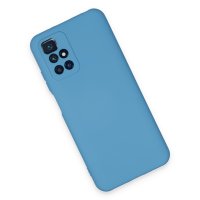 Newface Xiaomi Redmi Note 11 4G Kılıf Nano içi Kadife Silikon - Mavi