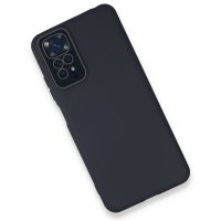 Newface Xiaomi Redmi Note 11 Kılıf Lansman Glass Kapak - Lacivert
