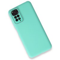 Newface Xiaomi Redmi Note 11 Kılıf Lansman Glass Kapak - Turkuaz