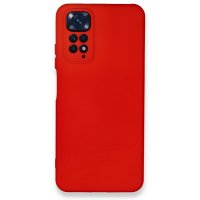 Newface Xiaomi Redmi Note 11 Kılıf Nano içi Kadife Silikon - Kırmızı