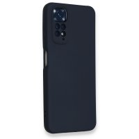 Newface Xiaomi Redmi Note 11 Kılıf Nano içi Kadife Silikon - Lacivert