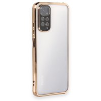 Newface Xiaomi Redmi Note 11 Kılıf Razer Lensli Silikon - Gold