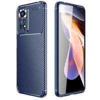 Newface Xiaomi Redmi Note 11 Pro Kılıf Focus Karbon Silikon - Lacivert