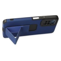 Newface Xiaomi Redmi Note 11 Pro Kılıf Mega Standlı Silikon - Mavi