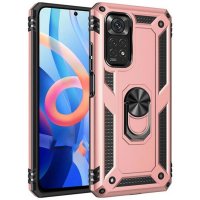 Newface Xiaomi Redmi Note 11 Pro Kılıf Sofya Yüzüklü Silikon Kapak - Rose