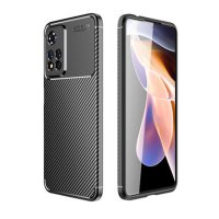 Newface Xiaomi Redmi Note 11 Pro Plus 5G Kılıf Focus Karbon Silikon - Siyah