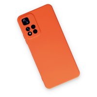 Newface Xiaomi Redmi Note 11 Pro Plus 5G Kılıf Nano içi Kadife Silikon - Turuncu
