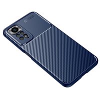 Newface Xiaomi Redmi Note 11S Kılıf Auto Focus Karbon Kapak - Lacivert