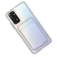 Newface Xiaomi Redmi Note 11S Kılıf Kart Şeffaf Silikon - Şeffaf