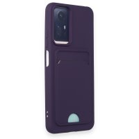 Newface Xiaomi Redmi Note 11S Kılıf Kelvin Kartvizitli Silikon - Derin Mor