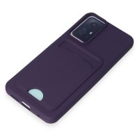 Newface Xiaomi Redmi Note 11S Kılıf Kelvin Kartvizitli Silikon - Derin Mor