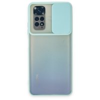 Newface Xiaomi Redmi Note 11S Kılıf Palm Buzlu Kamera Sürgülü Silikon - Turkuaz