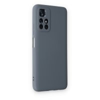 Newface Xiaomi Redmi Note 11T Kılıf Nano içi Kadife Silikon - Gri