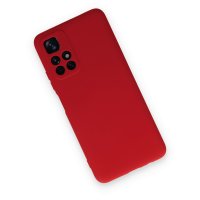 Newface Xiaomi Poco M4 Pro 5G Kılıf Nano içi Kadife Silikon - Kırmızı