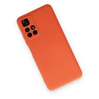 Newface Xiaomi Redmi Note 11T Kılıf Nano içi Kadife Silikon - Turuncu