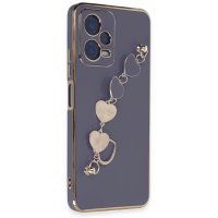 Newface Xiaomi Redmi Note 12 5G Kılıf Esila Silikon - Gri