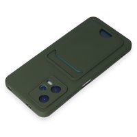 Newface Xiaomi Redmi Note 12 5G Kılıf Kelvin Kartvizitli Silikon - Koyu Yeşil