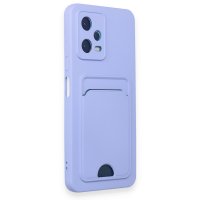 Newface Xiaomi Redmi Note 12 5G Kılıf Kelvin Kartvizitli Silikon - Lila