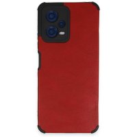 Newface Xiaomi Redmi Note 12 5G Kılıf Loop Deri Silikon - Kırmızı