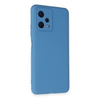 Newface Xiaomi Redmi Note 12 5G Kılıf Nano içi Kadife  Silikon - Mavi