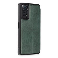 Newface Xiaomi Redmi Note 12 Pro 4G Kılıf Flip Cover - Koyu Yeşil