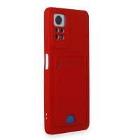 Newface Xiaomi Redmi Note 12 Pro 4G Kılıf Kelvin Kartvizitli Silikon - Kırmızı