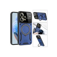 Newface Xiaomi Redmi Note 12 Pro 5G Kılıf Joy Lens Standlı Kapak - Lacivert