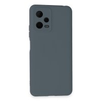 Newface Xiaomi Redmi Note 12 Pro 5G Kılıf Nano içi Kadife Silikon - Gri