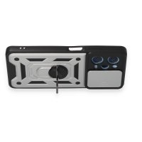 Newface Xiaomi Redmi Note 12 Pro 5G Kılıf Pars Lens Yüzüklü Silikon - Gümüş