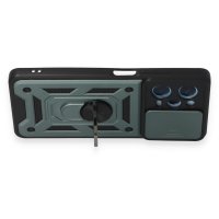 Newface Xiaomi Redmi Note 12 Pro 5G Kılıf Pars Lens Yüzüklü Silikon - Yeşil