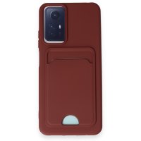 Newface Xiaomi Redmi Note 12S Kılıf Kelvin Kartvizitli Silikon - Bordo