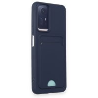 Newface Xiaomi Redmi Note 12S Kılıf Kelvin Kartvizitli Silikon - Lacivert