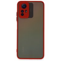 Newface Xiaomi Redmi Note 12S Kılıf Montreal Silikon Kapak - Kırmızı