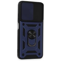 Newface Xiaomi Redmi Note 12S Kılıf Pars Lens Yüzüklü Silikon - Lacivert