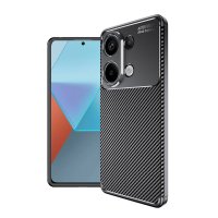 Newface Xiaomi Redmi Note 13 4G Kılıf Focus Karbon Silikon - Siyah