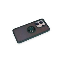 Newface Xiaomi Redmi Note 13 4G Kılıf Montreal Yüzüklü Silikon Kapak - Yeşil