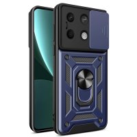 Newface Xiaomi Redmi Note 13 5G Kılıf Pars Lens Yüzüklü Silikon - Lacivert