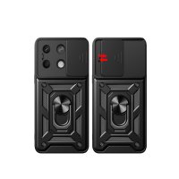 Newface Xiaomi Redmi Note 13 5G Kılıf Pars Lens Yüzüklü Silikon - Lacivert