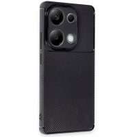 Newface Xiaomi Redmi Note 13 Pro 4G Kılıf Auto Focus Karbon Kapak - Siyah