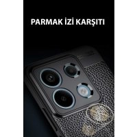 Newface Xiaomi Redmi Note 13 Pro 5G Kılıf Focus Derili Silikon - Siyah