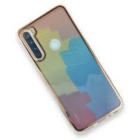 Newface Xiaomi Redmi Note 8 Kılıf Çiçekli Silikon - Kırmızı