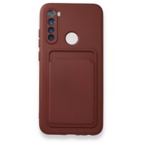 Newface Xiaomi Redmi Note 8 Kılıf Kelvin Kartvizitli Silikon - Bordo