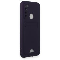 Newface Xiaomi Redmi Note 8 Kılıf Kelvin Kartvizitli Silikon - Derin Mor