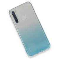 Newface Xiaomi Redmi Note 8 Kılıf Lüx Çift Renkli Silikon - Turkuaz