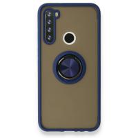 Newface Xiaomi Redmi Note 8 Kılıf Montreal Yüzüklü Silikon Kapak - Lacivert