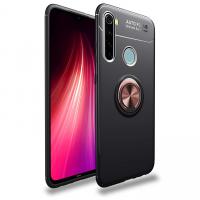 Newface Xiaomi Redmi Note 8 Kılıf Range Yüzüklü Silikon - Siyah-Gold