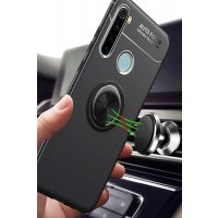Newface Xiaomi Redmi Note 8 Kılıf Range Yüzüklü Silikon - Siyah-Mavi