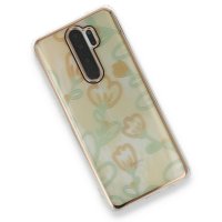 Newface Xiaomi Redmi Note 8 Pro Kılıf Çiçekli Silikon - Sarı