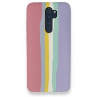 Newface Xiaomi Redmi Note 8 Pro Kılıf Ebruli Lansman Silikon - Pembe-Lila